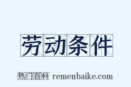 劳动条件是什么意思的图片